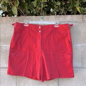 Vintage Talbots Bold Red Women's Shorts Utility Pockets XL